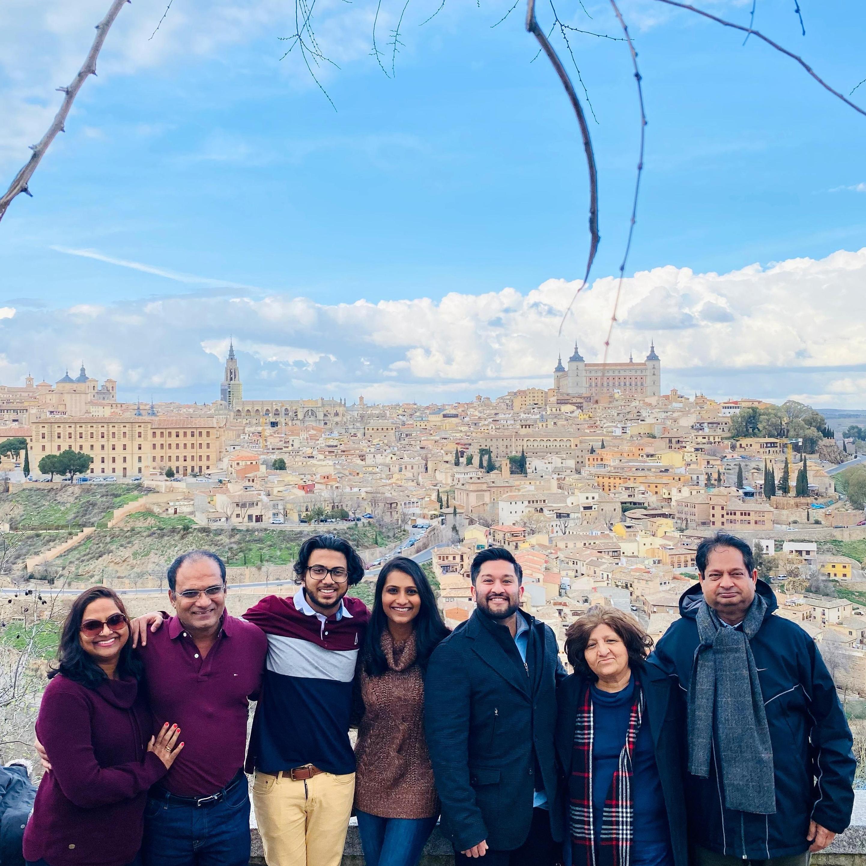 The whole family in Madrid, Spain!