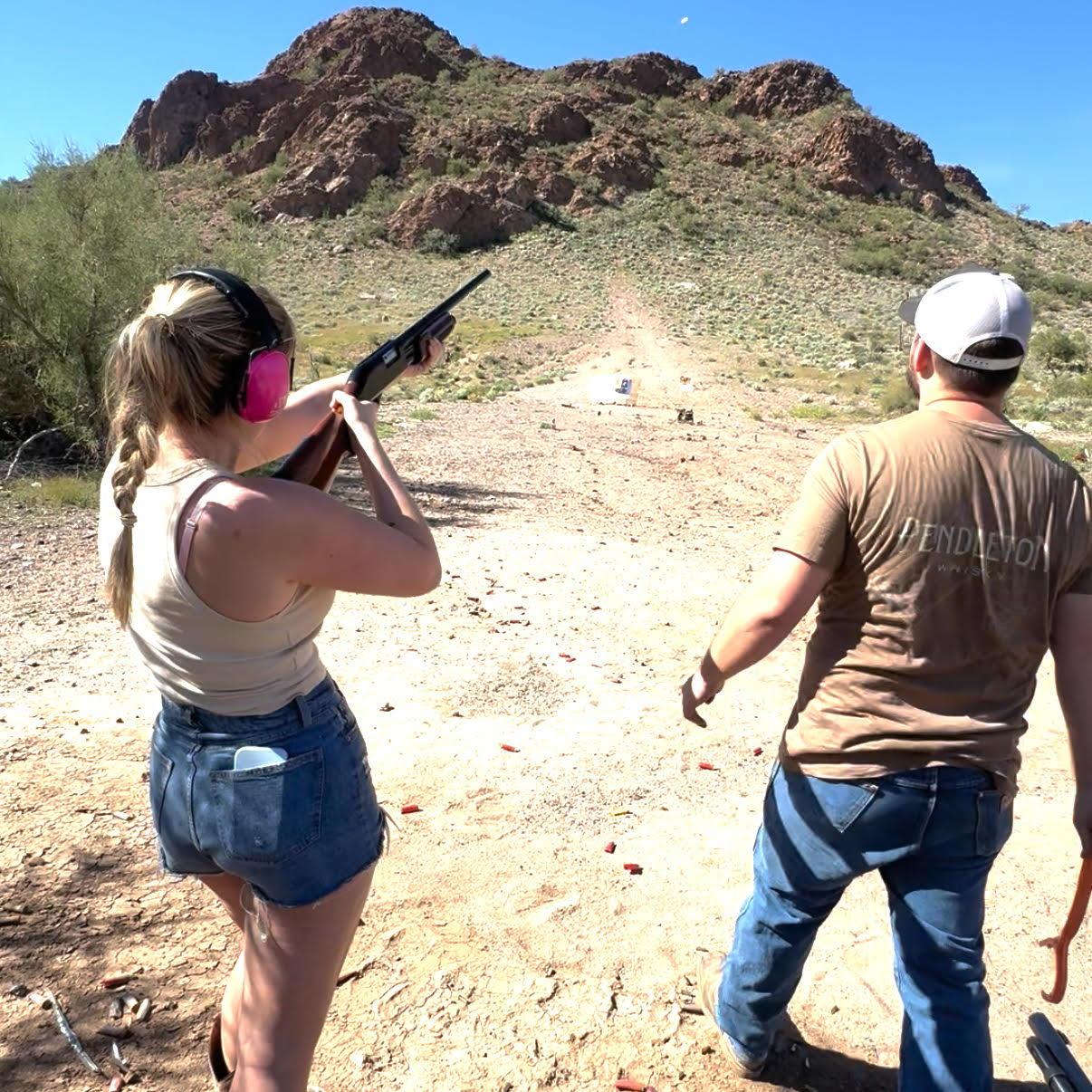 Caleb has introduced me to so many new hobbies in the last few years, we love to go shooting together.