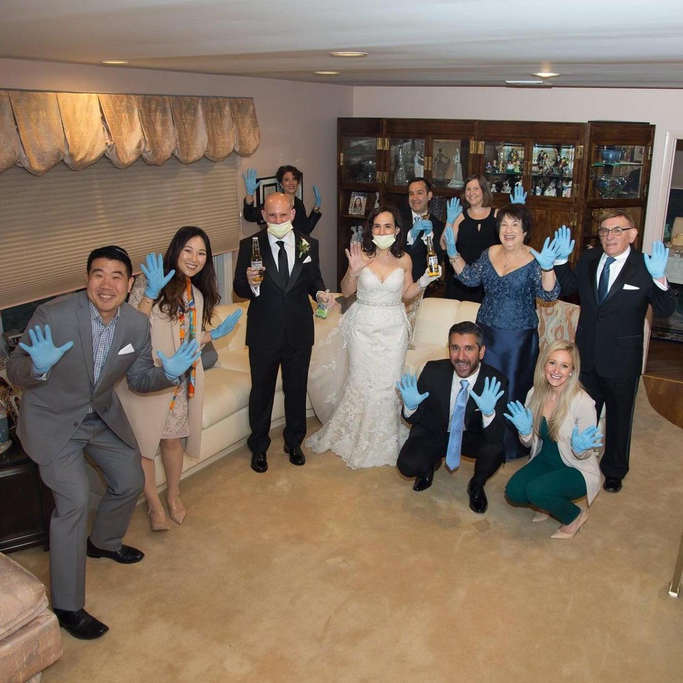 With our wedding guests
