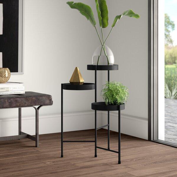 Lofgren Round Multi-Tiered Plant Stand IN GREY AND GOLD