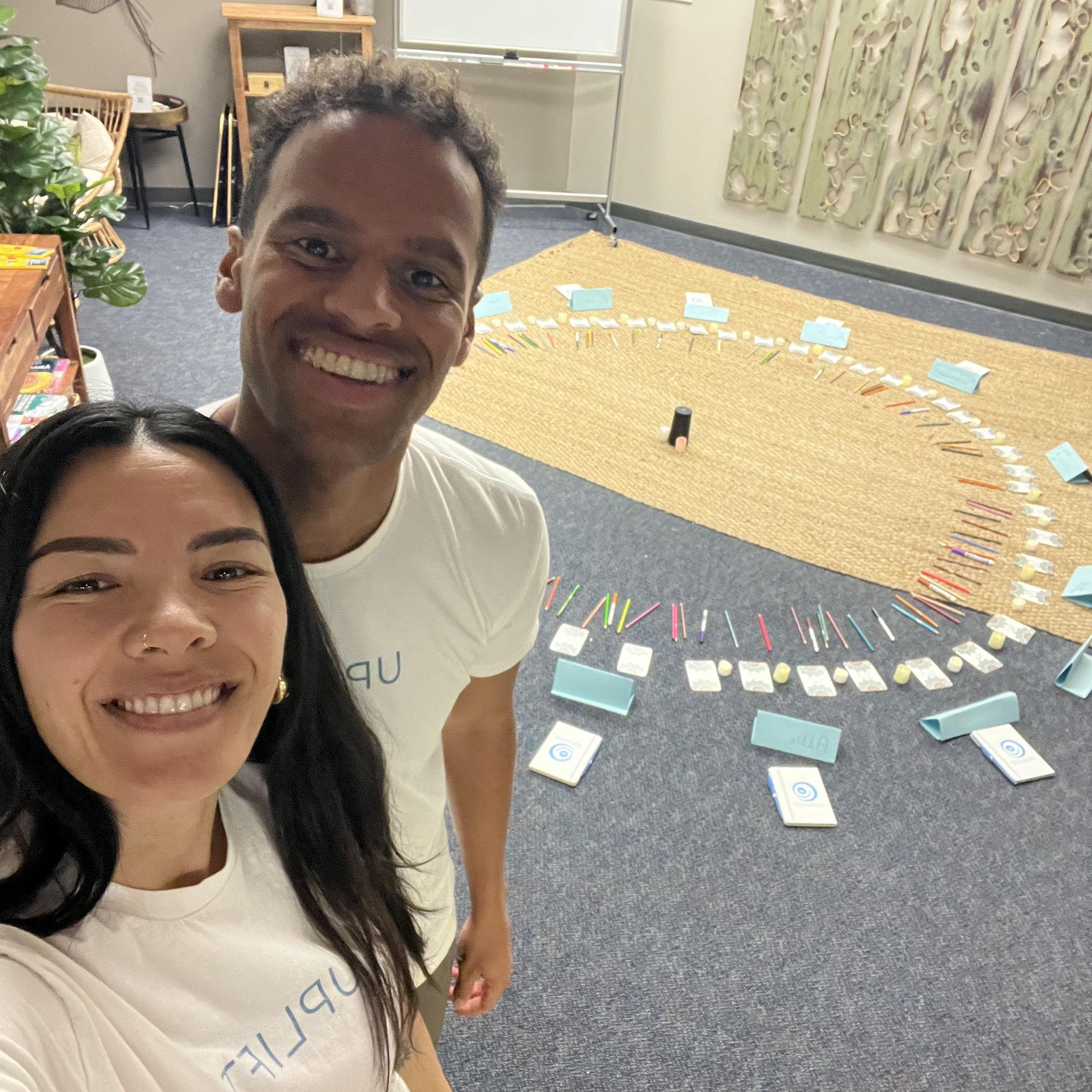 Co-leading for Uplift Youth Foundation. Teaching middle schoolers mindfulness tools