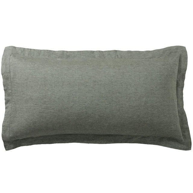 Dark Forest Belgian Flax Linen Shams, King, Set of 3