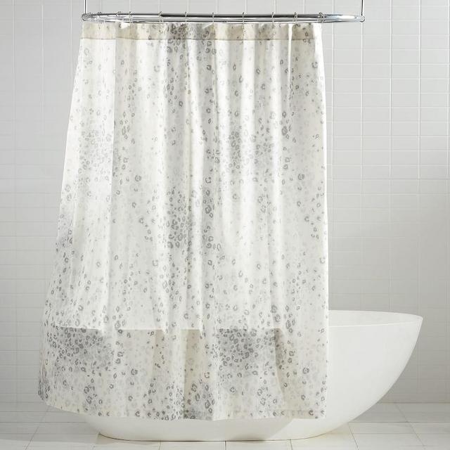 Snow Leopard Organic Shower Curtain
