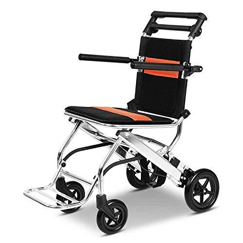 Portable Folding Wheelchair, Travel Wheelchair with handbrake, Ultra-Light Wheelchair for The Elderly and Children (with Bag)…