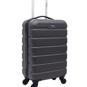 Wrangler Hardside Spinner Carry-On Luggage, Charcoal, 22-Inch