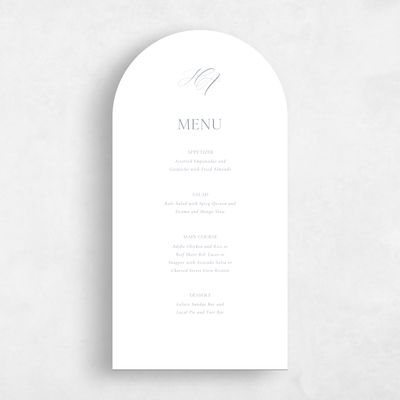 White Arch Wedding Menu - Brixen