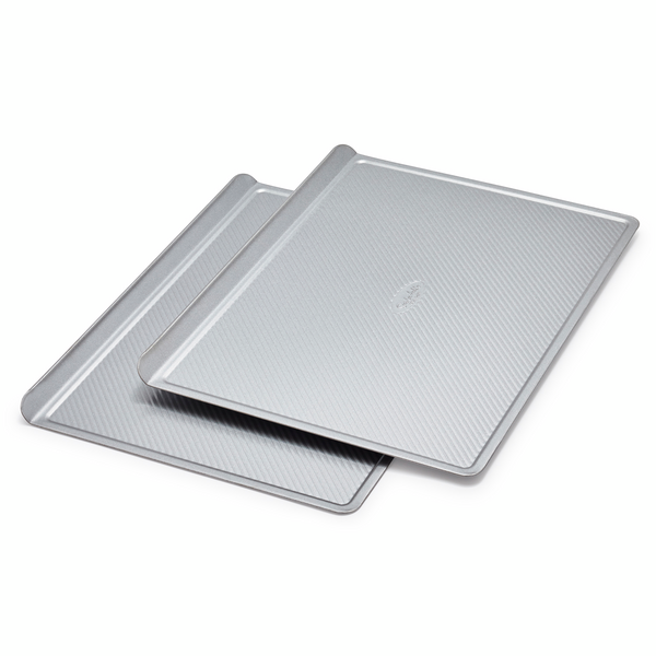 Sur La Table Platinum Pro Half Sheet Cookie Sheet Pan, Set of 2