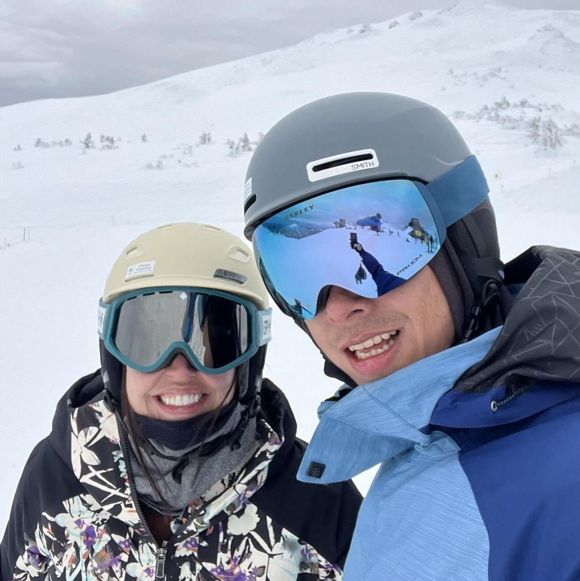 Spring skiing on Sarah's birthday