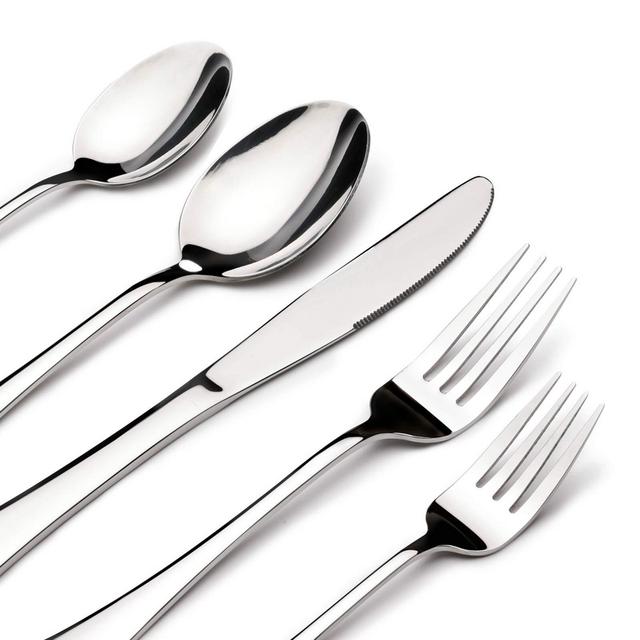 Stainless Steel Service for 8, 40-Piece Silverware Set