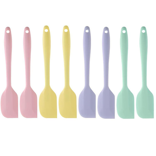 Gripebao 8 Pack Mini Silicone Spatula Set, 8.3 Inch Small Rubber Spatula Heat Resistant, Heat Flexible Silicone Spatulas Cake Spatula Scraper Cooking for Mixing, Baking, Non Stick Pans