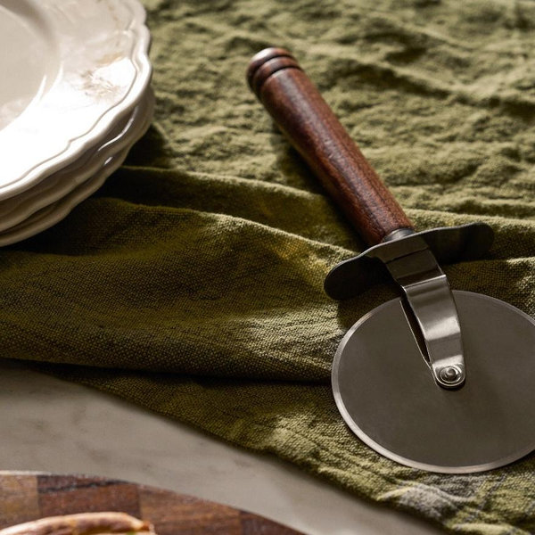 Gristmill Collection Walnut Handle Pizza Cutter