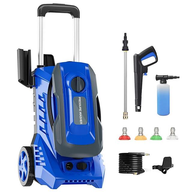 Power Washers Electric Powered - 3500 PSI 2.6 GPM High Pressure Washer for Car Cleaning Machine with 4 Quick Spray Nozzle Foam Bottle