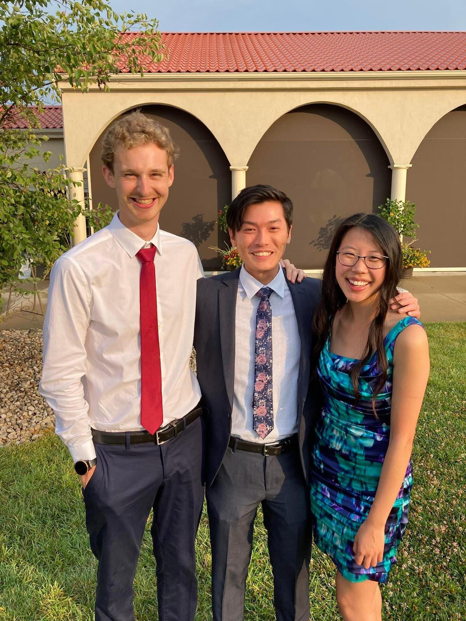 At the wedding of our friend Alex (one of the groomsmen). Pictured is Andrew, one of Kaitlin’s bridesmen!