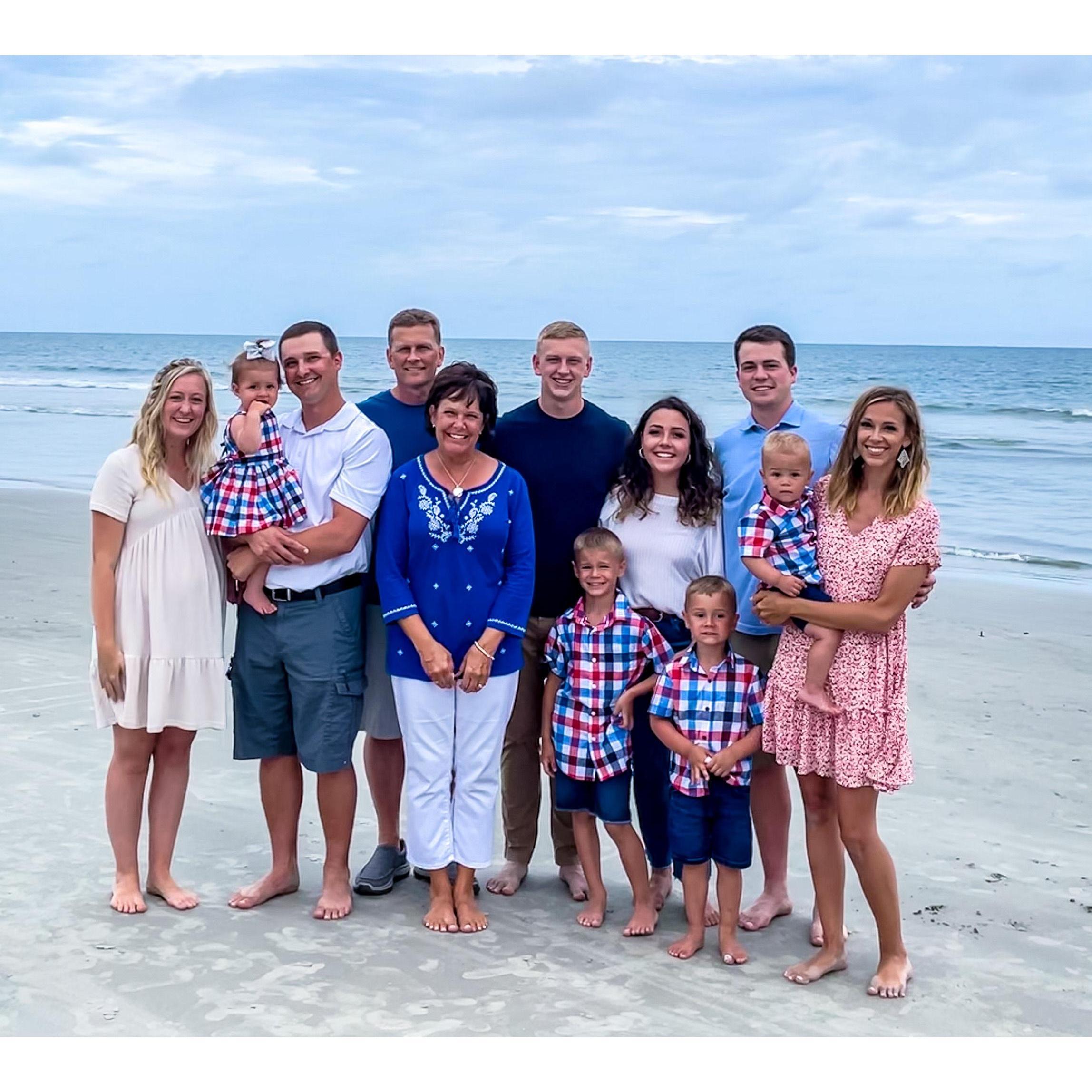 Marian with Nathan's family, Hilton Head, 2021