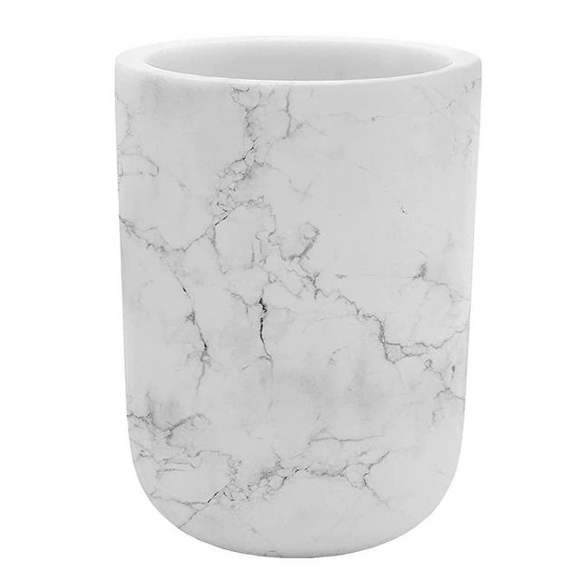 Toothbrush Holder Polyresin Toothbrush Organizer,Marble Style Bathroom Accessories,Toothpaste Holder Makeup Brushes Cup Razors Holder for Bathroom Vanity Countertop,Ideal for Home,Hotel