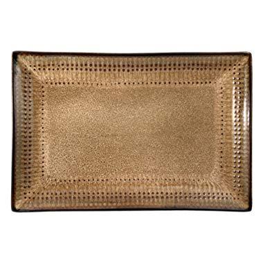 Pfaltzgraff 5119075 Cambria Rectangle Platter, 14" x 9", Brown