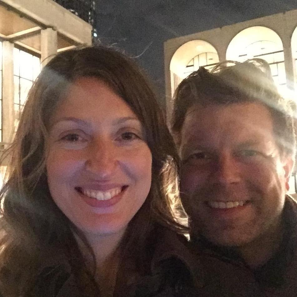 The first image of us together, at Lincoln Center, May 2017