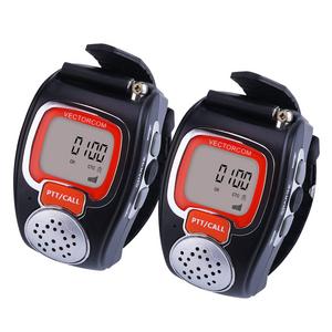 Portable Digital Wrist Watch Walkie Talkie Two-Way Radio for Outdoor Sport Hiking, 462MHZ, black, 2pcs