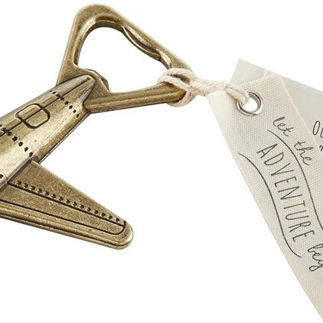 Kate Aspen Let The Adventure Begin Bottle Opener, single, Bronze