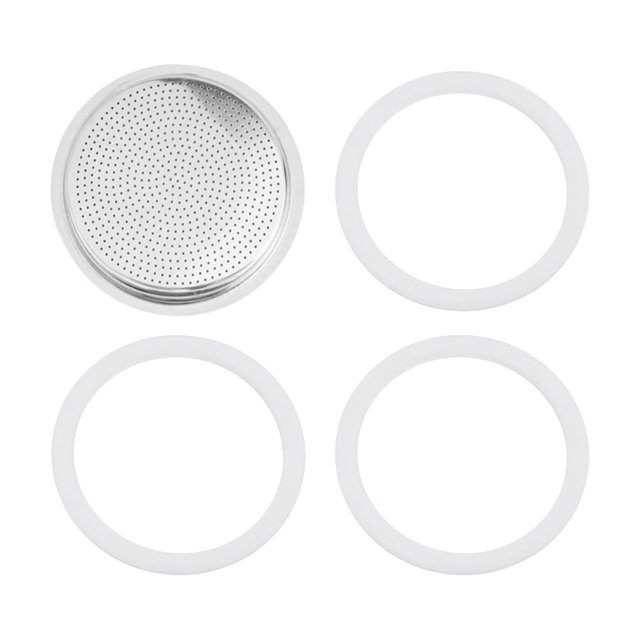 2/3/6/9/12 Cup Gasket & Filter For Stovetop Espresso Coffee Makers, Rubber Seal For Stove Top Coffee Maker Moka Pot, Silicone Gasket Seals, Espresso Machine Replacement Parts(12 cup)