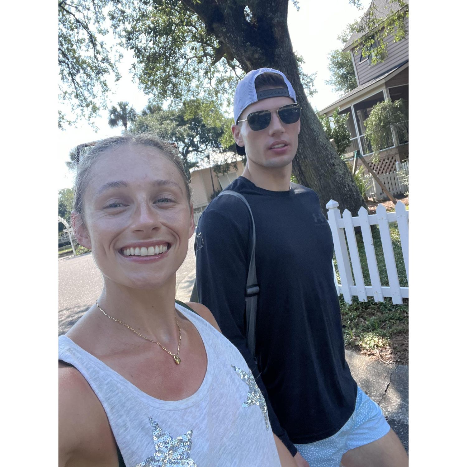 Going to Natalie's childhood beach.