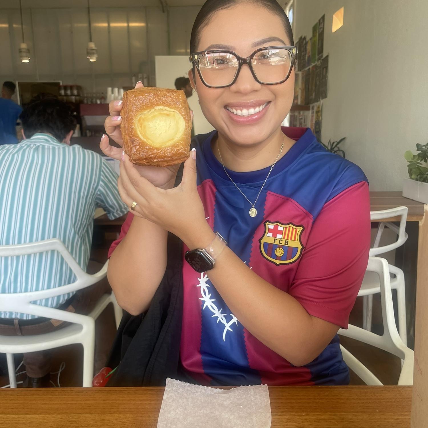 Lali loves a good coffee shop with fresh pastries!