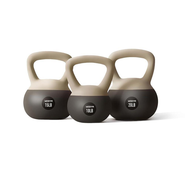 WeGym Soft Kettlebells with Cushioned Impact-Resistant Base and Anti-Slip, Wide-Grip Handle for Home Workouts, Weightlifting, and Personal Training