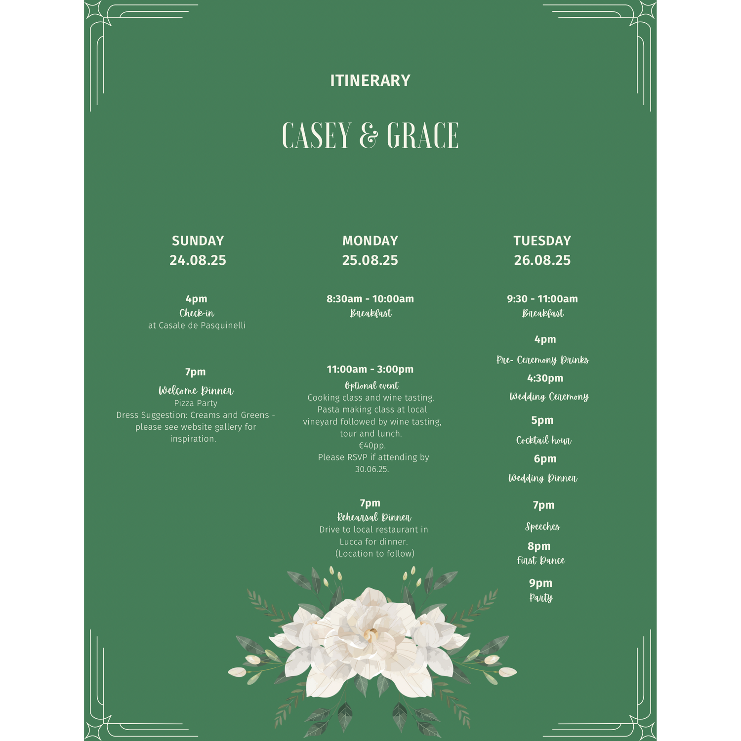 Itinerary