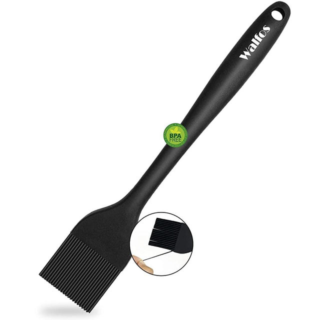Walfos Small Silicone Basting Pastry Brush, Heat Resistant Pastry Brush Set, Perfect for BBQ Grill Baking Kitchen Cooking, Strong Steel Core and One-Pieces Design, BPA Free and Dishwasher safe (10")