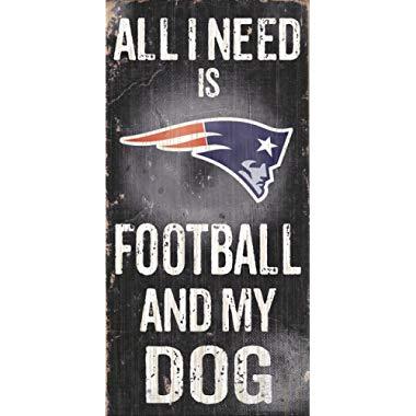 Fan Creations N0640 New England Patriots Football and My Dog Sign