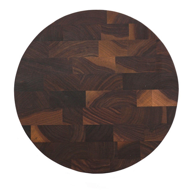 J.K. Adams 12" Round Walnut End Grain Board
