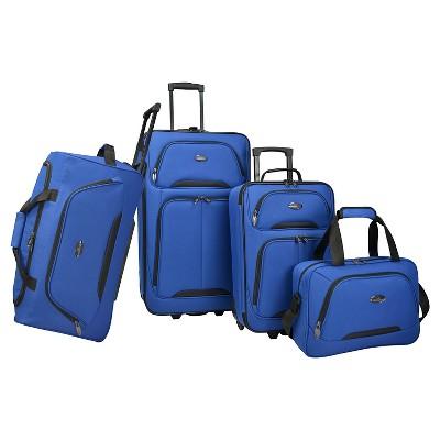 U.S. Traveler Luggage Set - Blue
