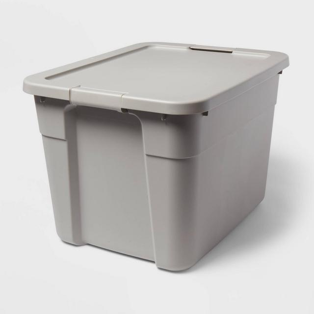 20gal Latching Storage Tote Gray - Brightroom™
