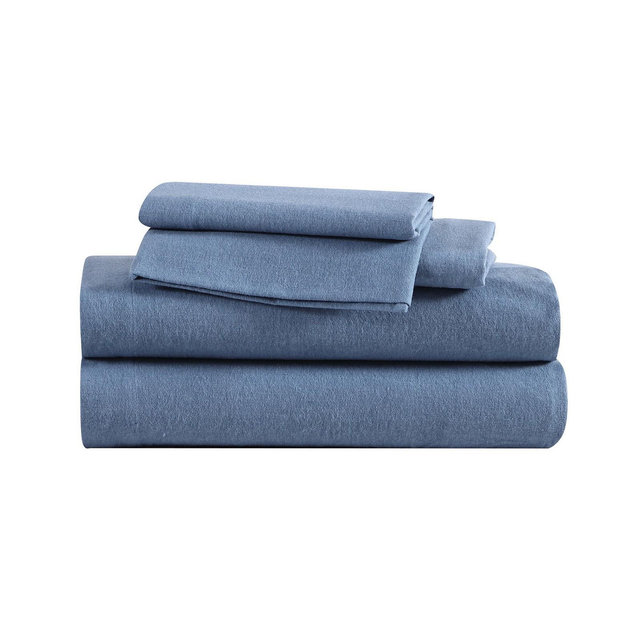 Eddie Bauer Solid 100% Cotton Brushed Flannel 4-Pc. Sheet Set, King