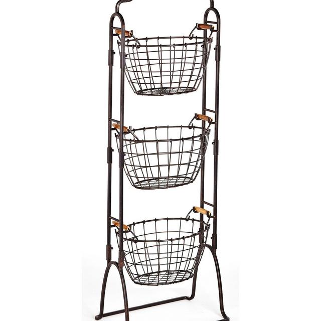 MikasaGourmet Basics by Mikasa Harbor 3-Tier Wire Market Basket