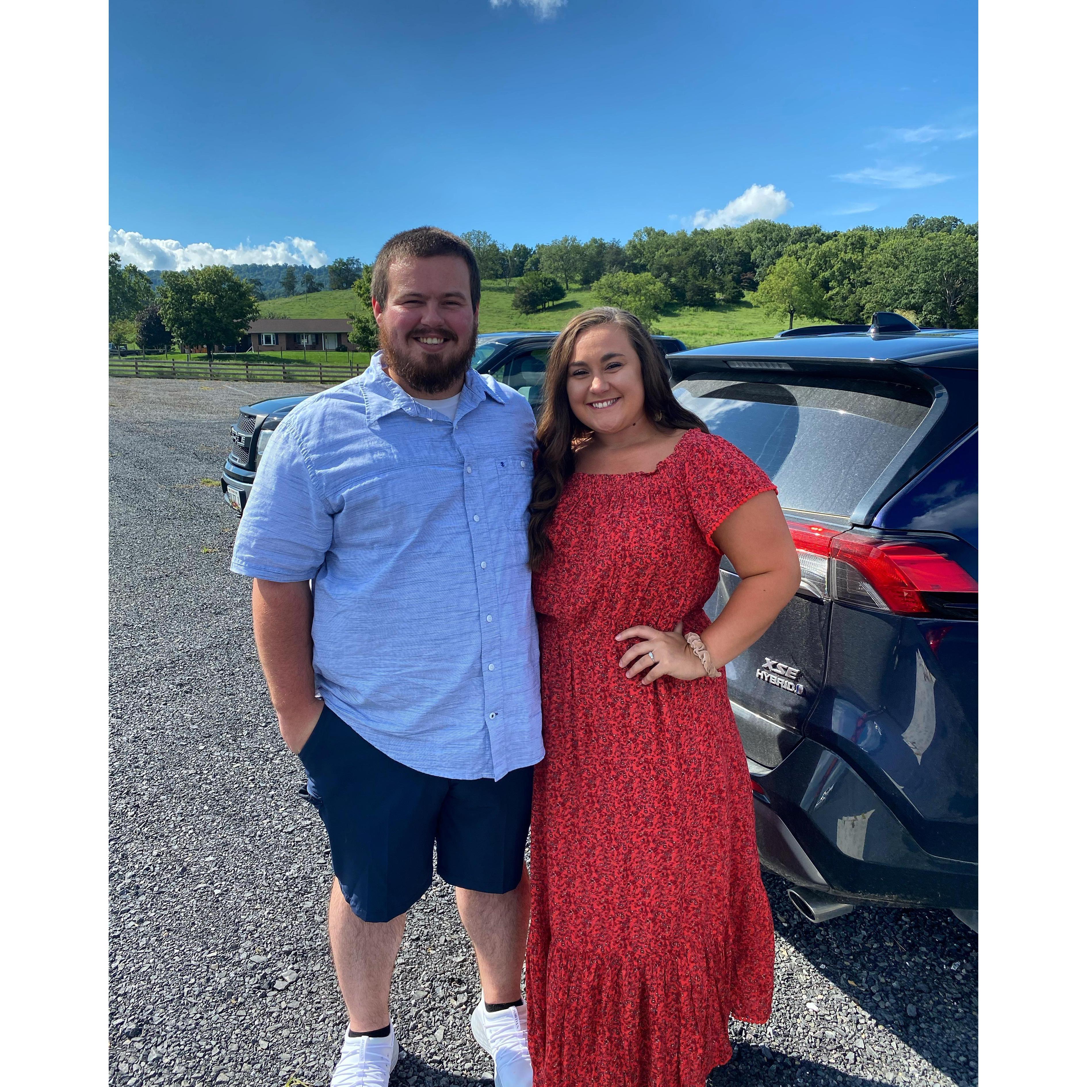 Right before Meg and Mike's wedding!