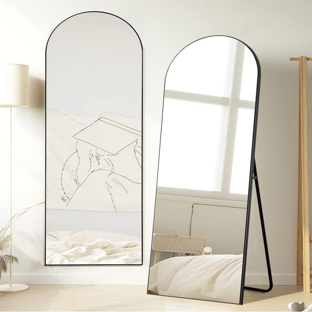 NeuType Arched Mirror- Black, Arched, 65" x 22"
