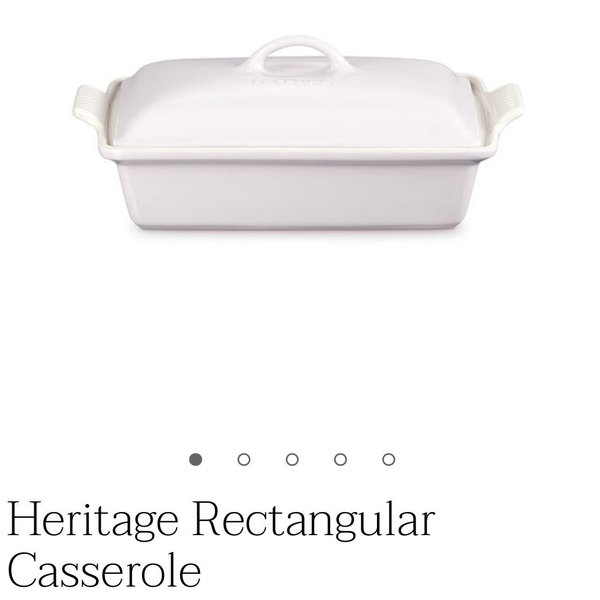 Heritage Rectangular Casserole Covered (color: shallot)