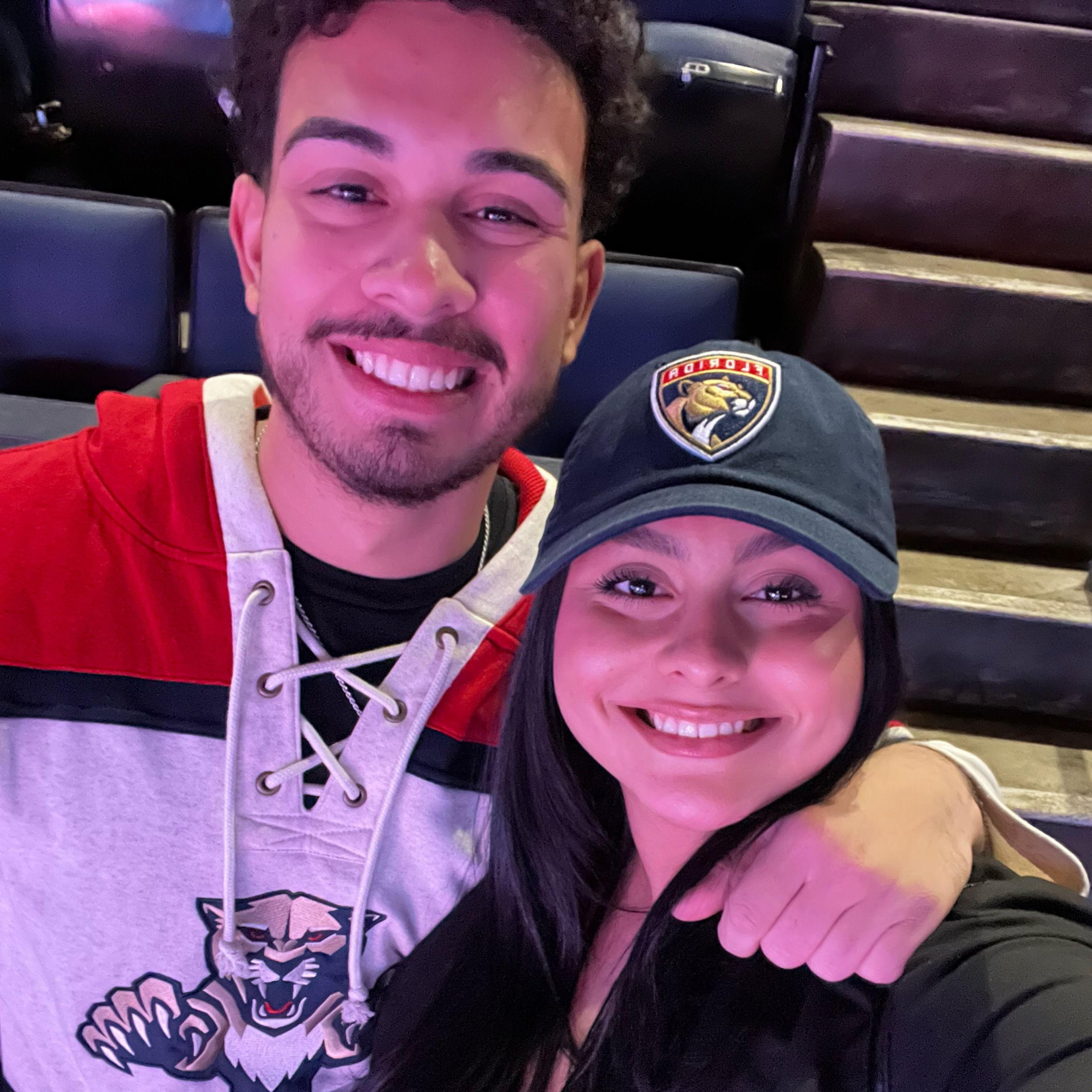 First panthers games together for chris's birthday