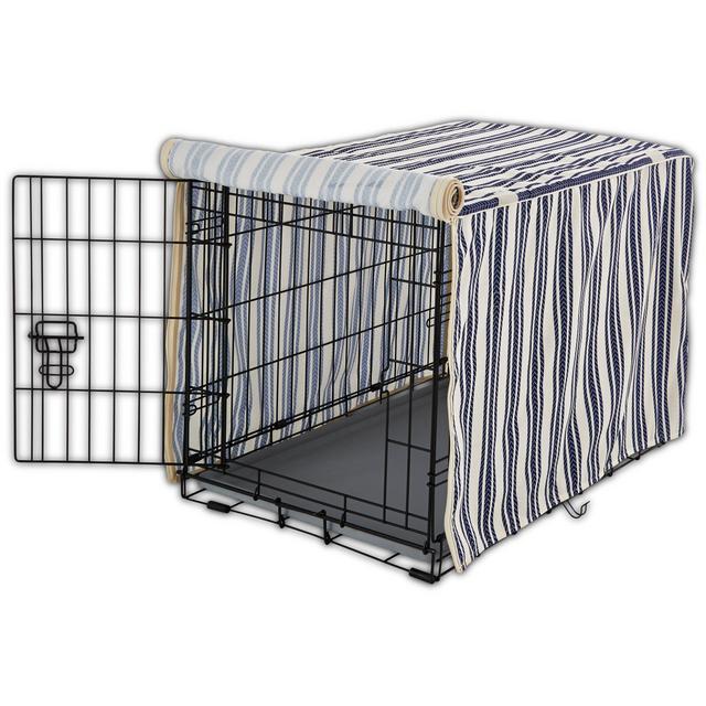 You & Me Striped Dog Crate Cover, Medium