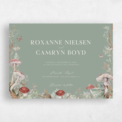 Sage, Green Wedding Invitation - Eden Landscape