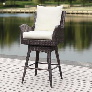 Hayes Outdoor Wicker Swivel Counter Stool