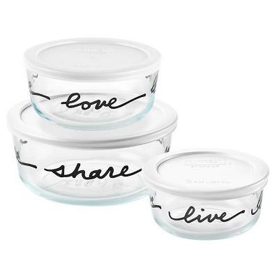 Pyrex 6pc Glass Food Storage Set