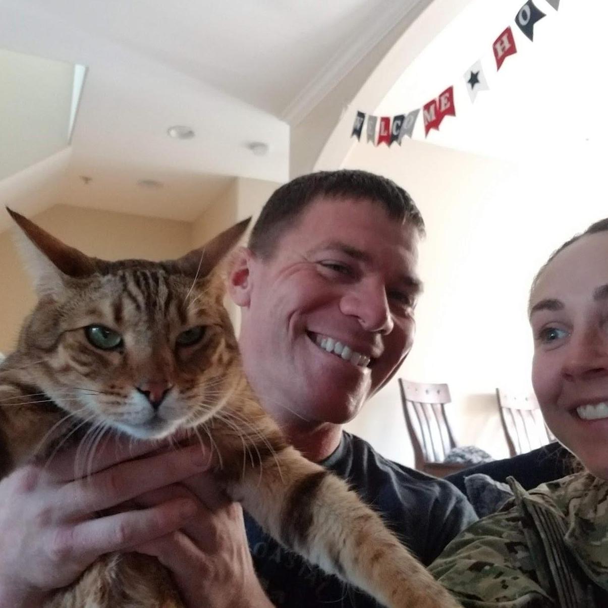 Laura’s homecoming from deployment. Vini was excited 😅