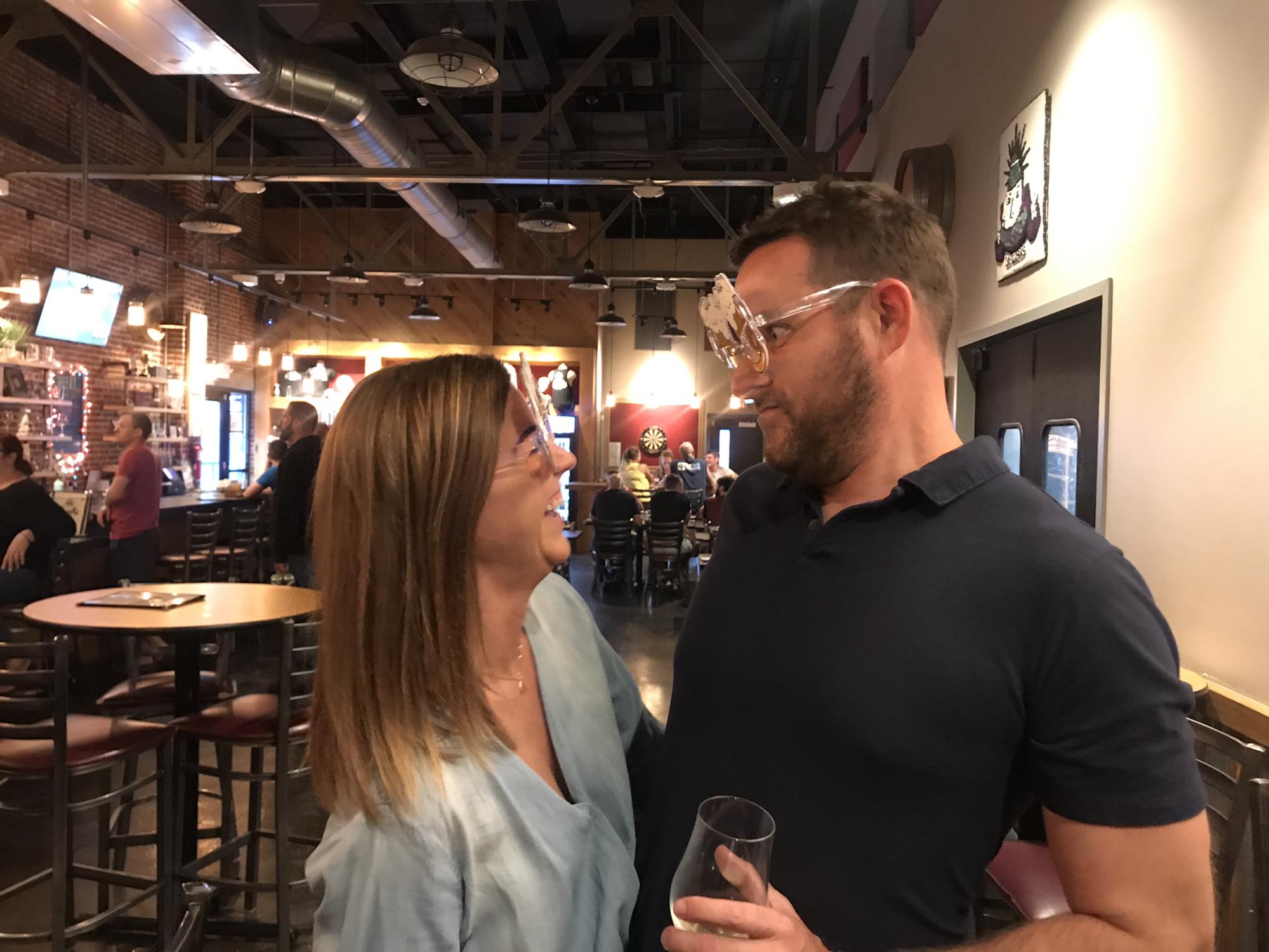 being our best selves at Adam's surprise Birthday party