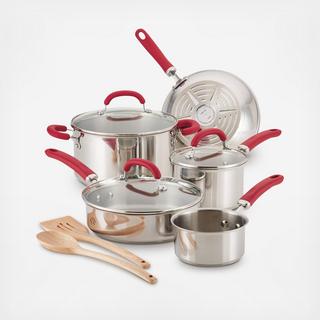 Create Delicious 10-Piece Stainless Steel Cookware Set