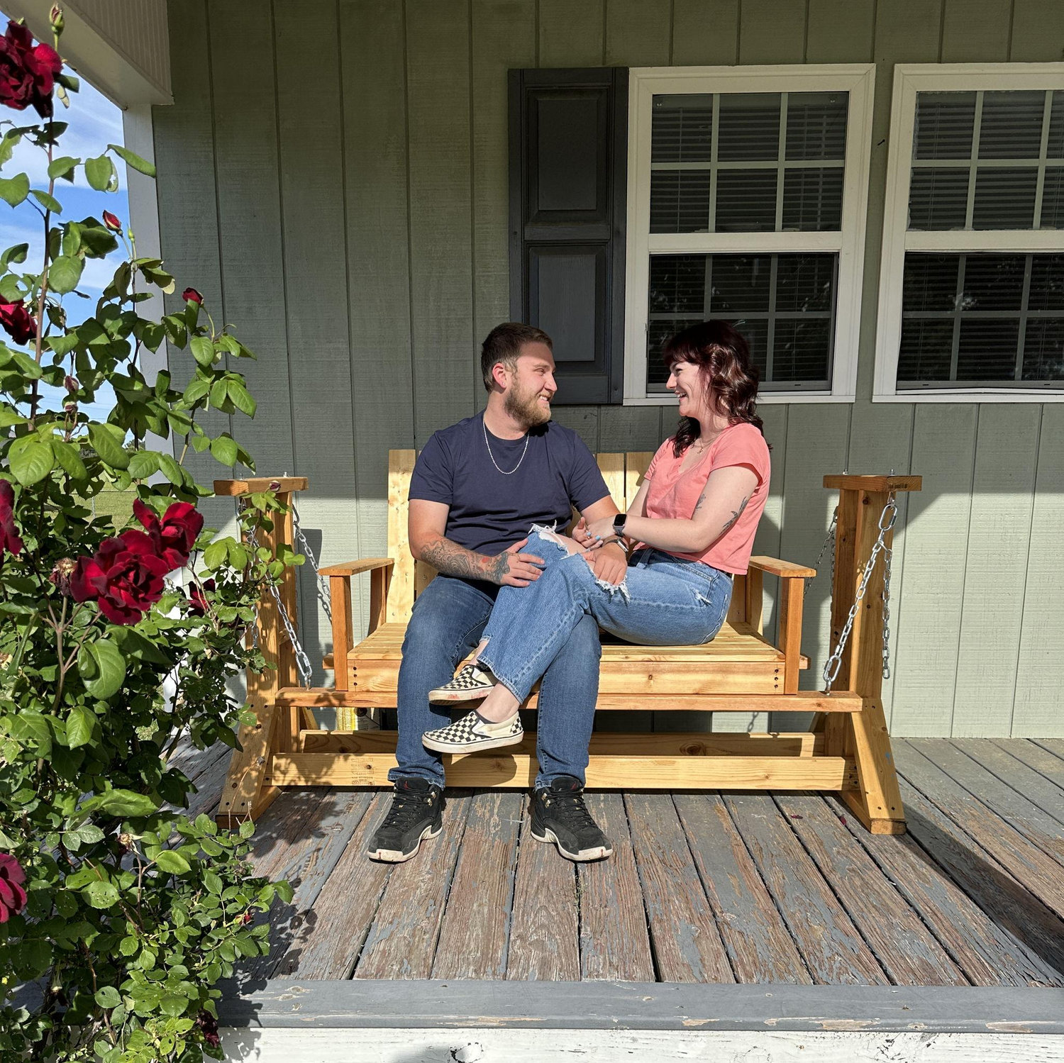 Our first little "photoshoot" after we went strawberry picking
