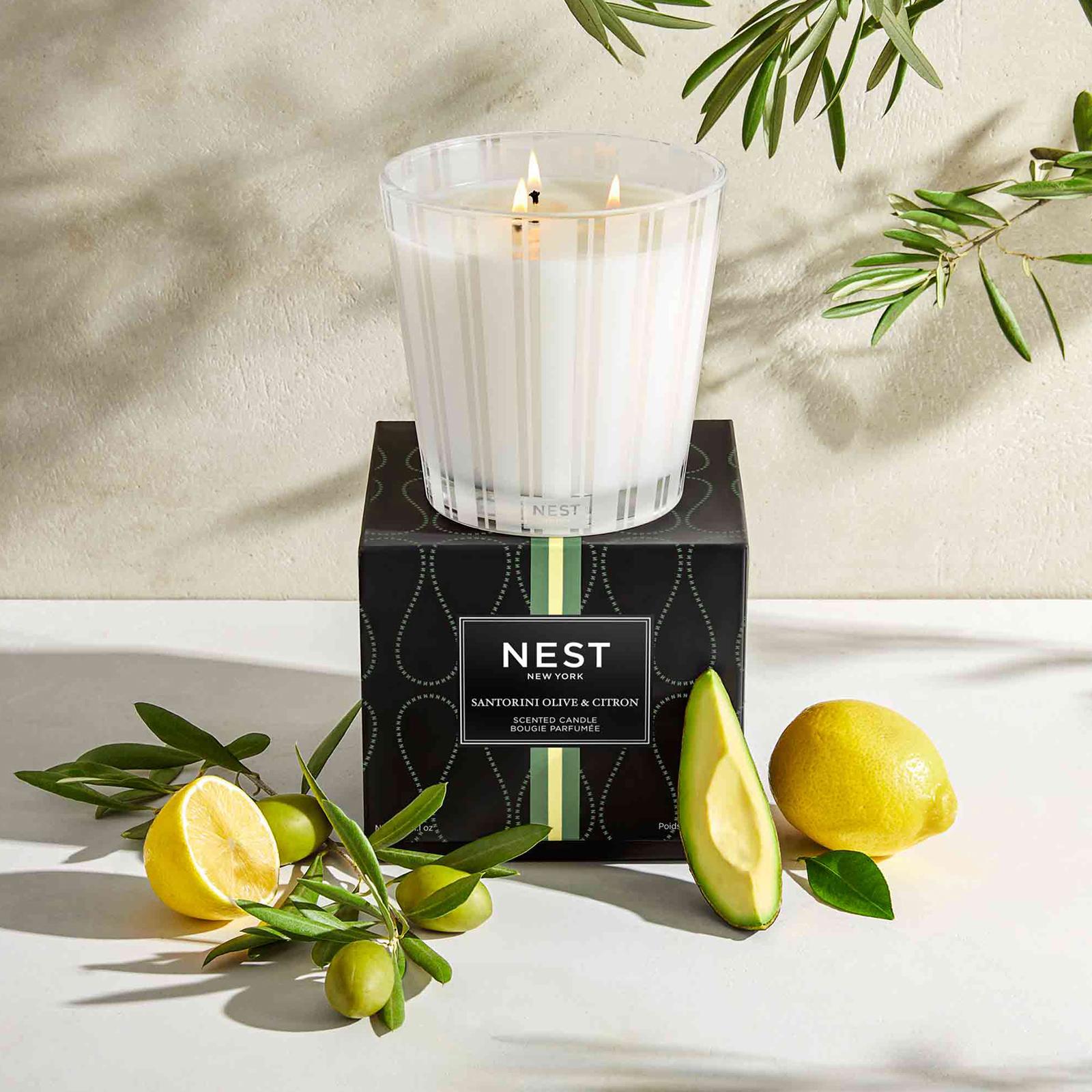 NEST Fragrances, Santorini Olive & Citron 3-Wick Candle | Zola