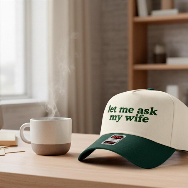 Let me ask my wife Embroidered Hat