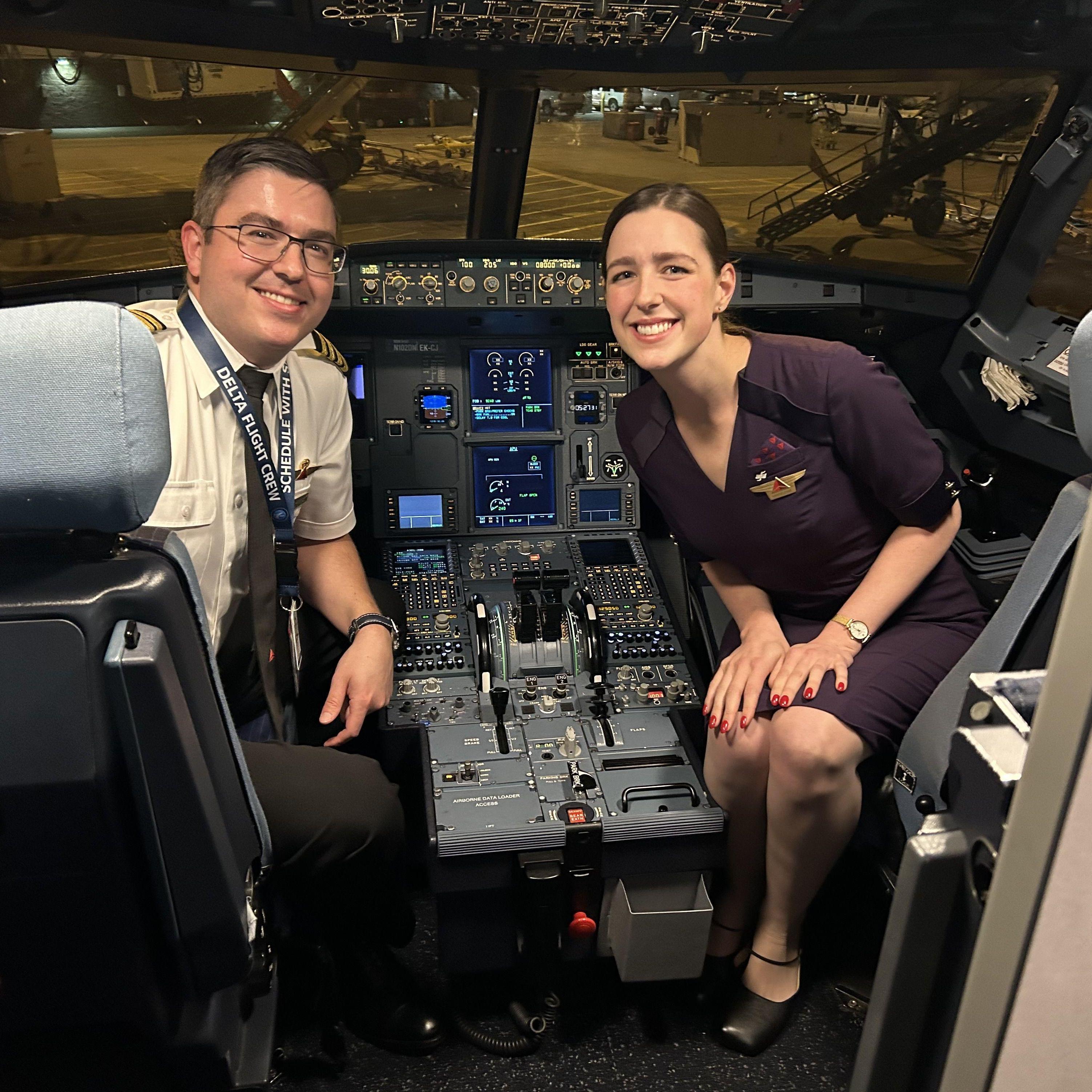 Working together at our current airline for the first time, 2024